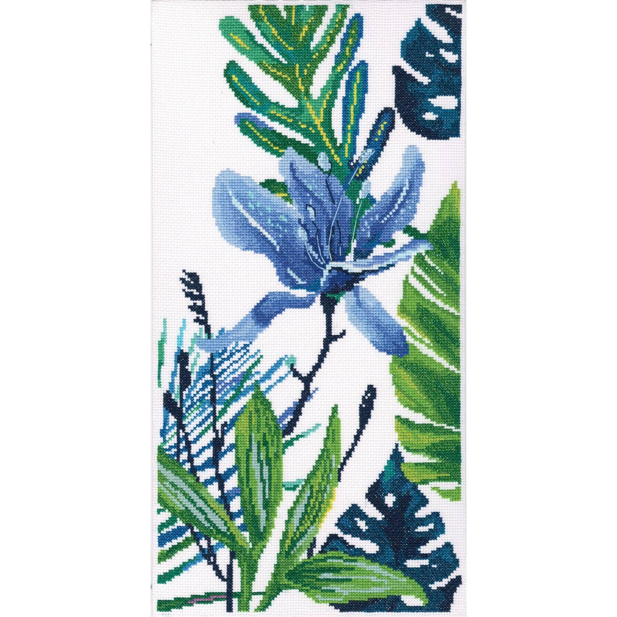 RTO Blue Flower 2 Counted Cross Stitch Kit